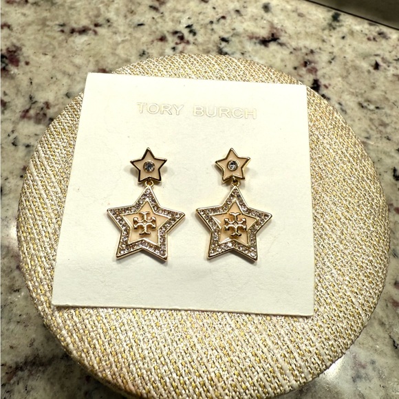 Tory Burch Star Earrings with Crystals - Picture 1 of 1